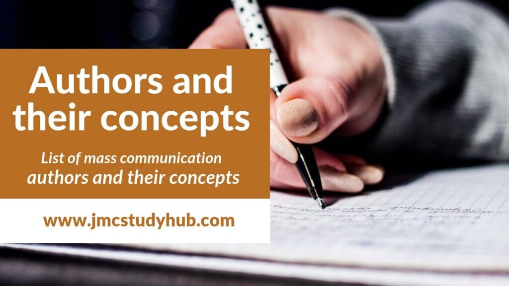 mass communication authors and concepts