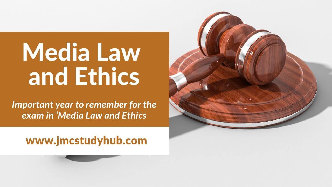 Media Laws and Ethics- Quick Revision notes