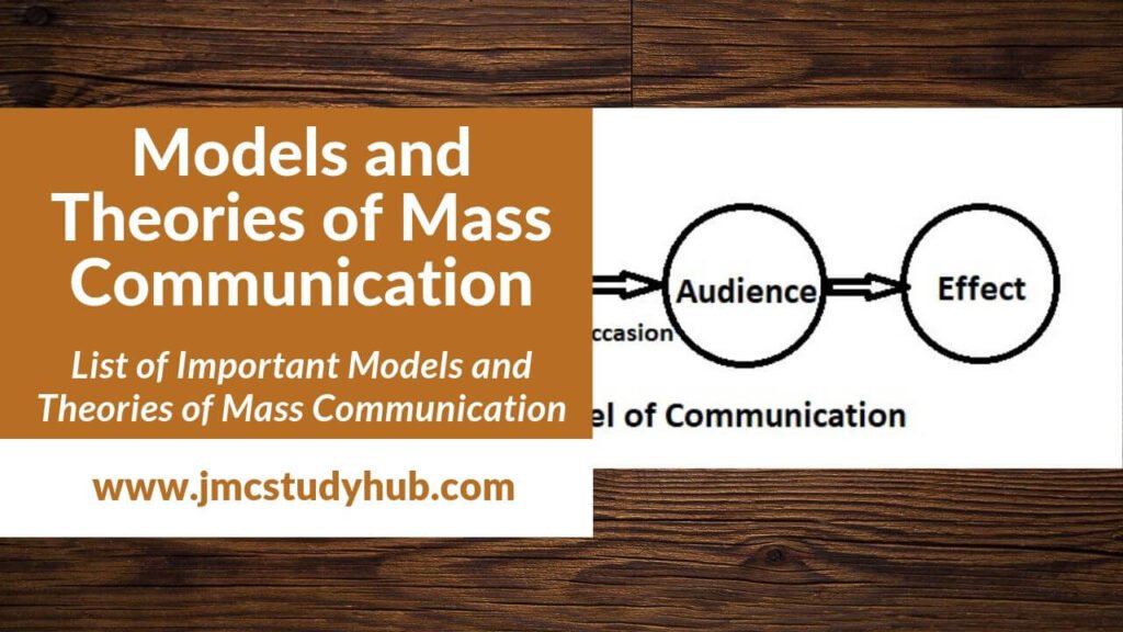 Models and Theories of Mass Communication- Quick revision notes