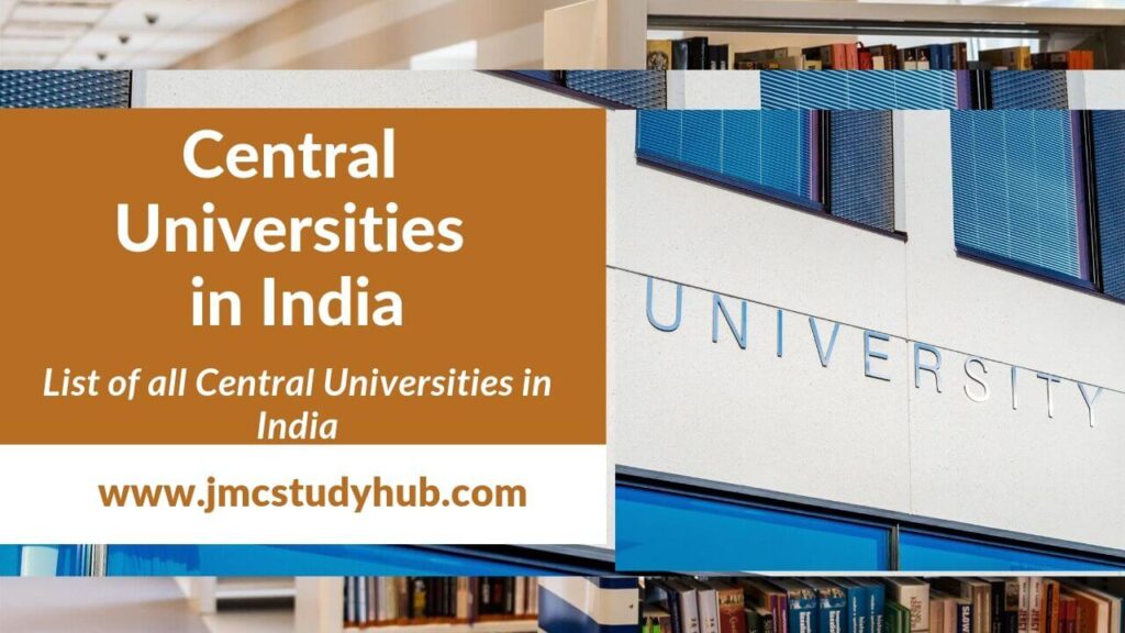 List of Central Universities in India