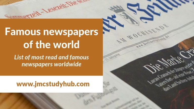 List of famous newspapers in the world