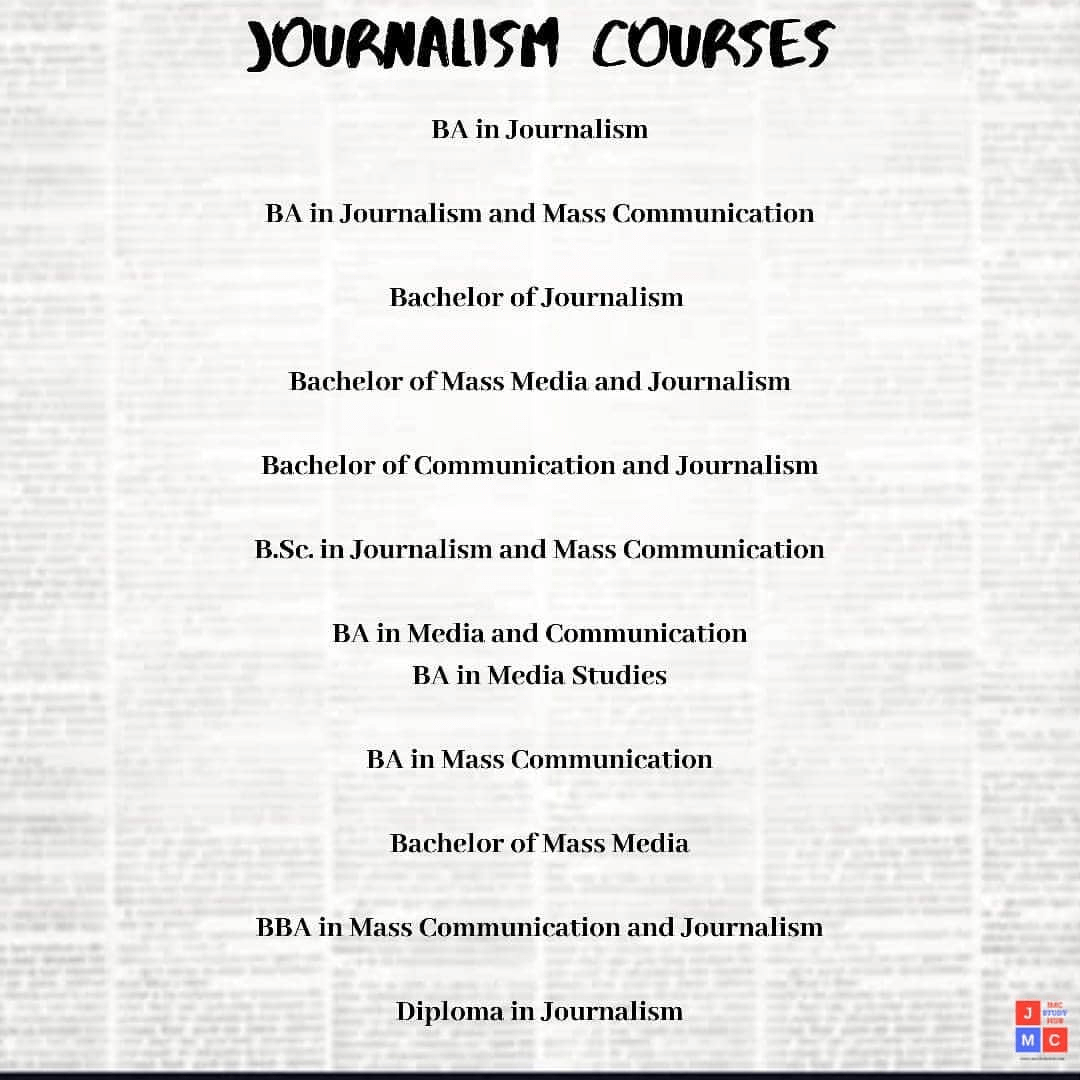 Journalism and Mass Communication Courses- jmc