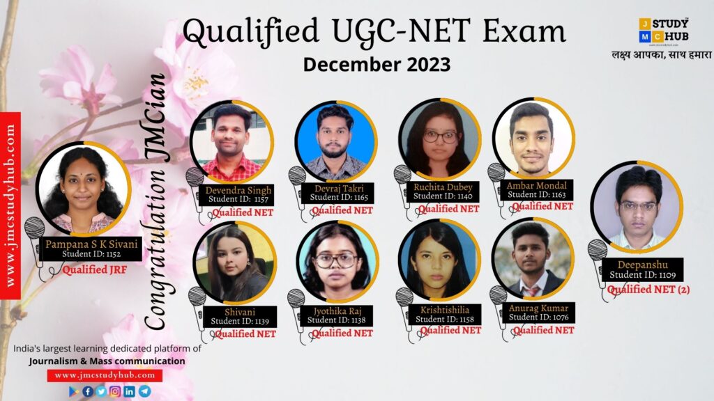 UGC NET December 2023 Qualified aspirants