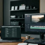 cue sheet in film production showing music tracking and video editing workflow