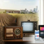 evolution of broadcasting from agricultural roots to modern mass media and digital communication