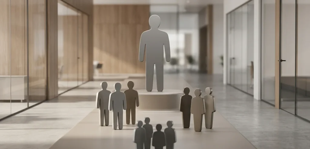 language of power showing social hierarchy through size and position