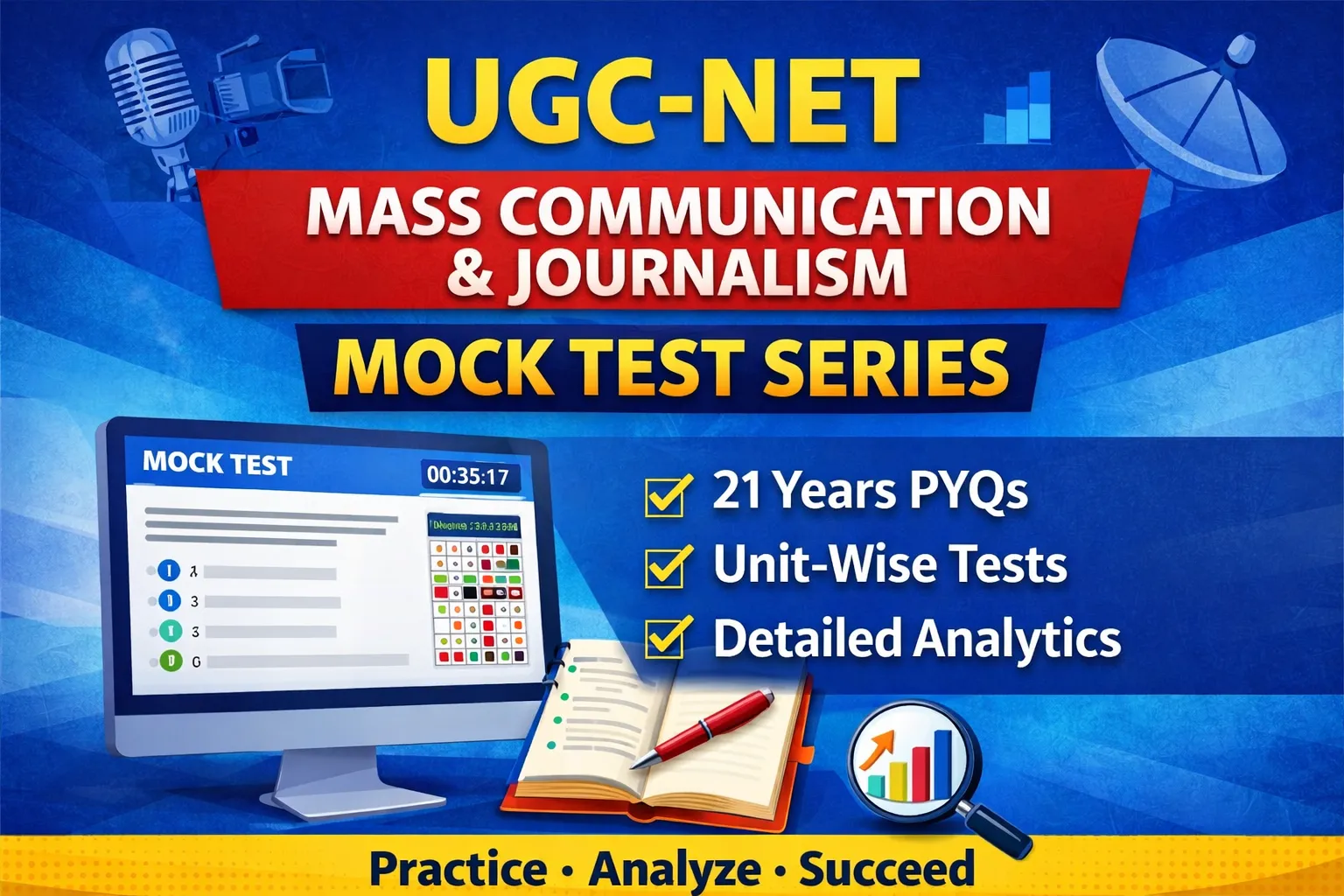 Complete UGC-NET Mass Communication and Journalism Mock Test Series