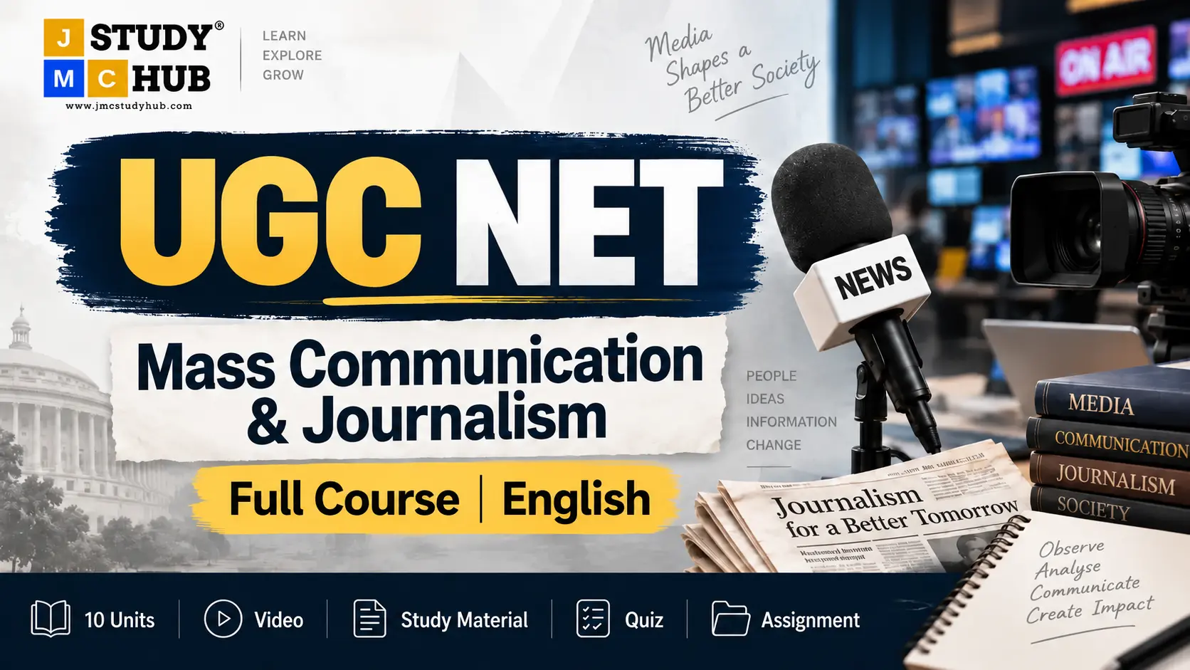 UGC NET Mass Communication & Journalism Full Course in English